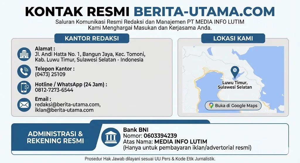 Kontak Redaksi Berita Utama